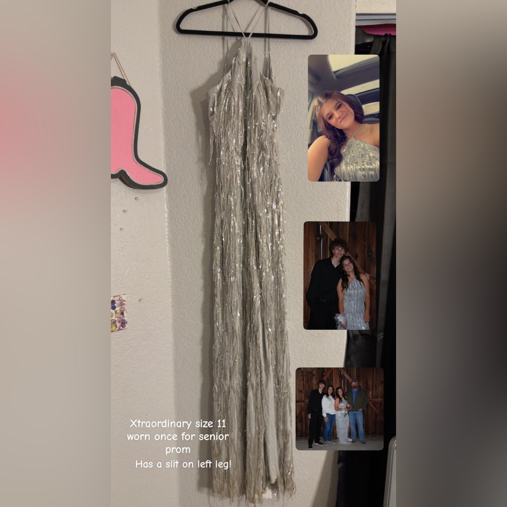 Xtraordinary Glittering Silver Prom Dress